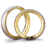 Modell Trapez - Platin / Gelbgold