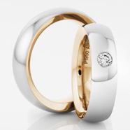 Modell Trapez - Platin / Rotgold