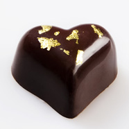 Praline Herz mit Gold