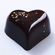 Praline Herz mit Gold