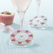 Glas-Manschetten Vintage Rose