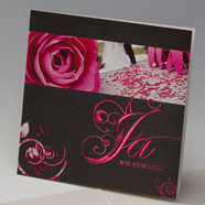 pinke rosa Einladungskarte Corinna