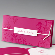 pinke rosa Einladungskarte Nicole