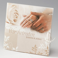 romantische Einladungskarte Kirsten